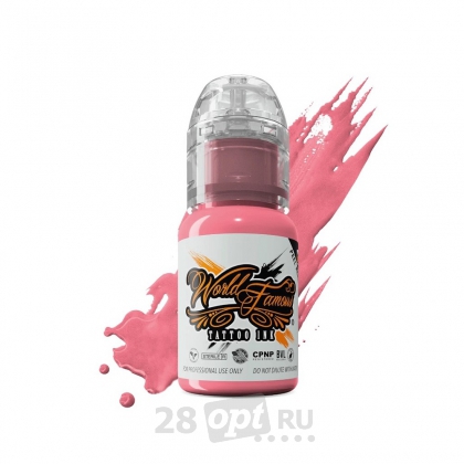 Краска для художественной татуировки World Famous Tattoo Ink, Flying Pig Pink, 15 мл 