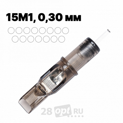 Картриджи для художественной татуировки EZ Filter FC-1015M1, Magnum 15, 0,30 мм, коробка 10 шт.
