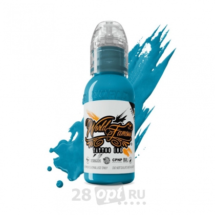 Краска для художественной татуировки World Famous Tattoo Ink, Algarve Aqua, 30 мл