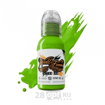 Краска для художественной татуировки World Famous Tattoo Ink by Ilya Fom, Tree Frog, 30 мл