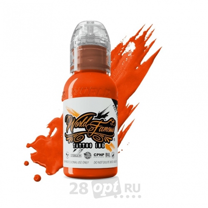 Краска для художественной татуировки World Famous Tattoo Ink by Ilya Fom, Tucan Tangerine, 30 мл