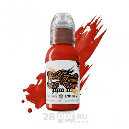 Краска для художественной татуировки World Famous Tattoo Ink, Inkfiend Red, 30 мл
