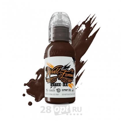 Краска для художественной татуировки World Famous Tattoo Ink, Jay Freestyle Dark Brown, 30 мл