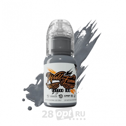 Краска для художественной татуировки World Famous Tattoo Ink, Battleship Grey, 15 мл