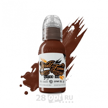 Краска для художественной татуировки World Famous Tattoo Ink by Pony Lawson, Bourbon, 30 мл