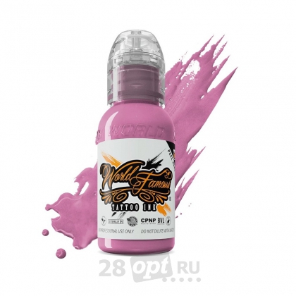 Краска для художественной татуировки World Famous Tattoo Ink by Sandra Daukshta, Pretty Pink, 30 мл