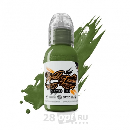 Краска для художественной татуировки World Famous Tattoo Ink by Vincent Zaterra, Sour Swamp, 30 мл