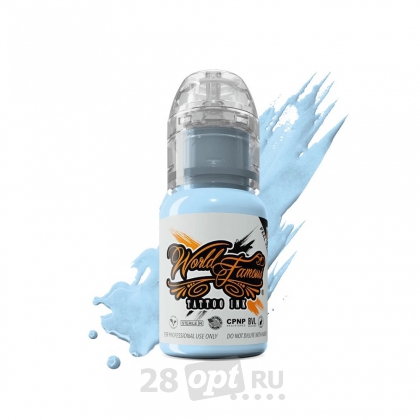 Краска для художественной татуировки World Famous Tattoo Ink, Fountain Blue, 15 мл