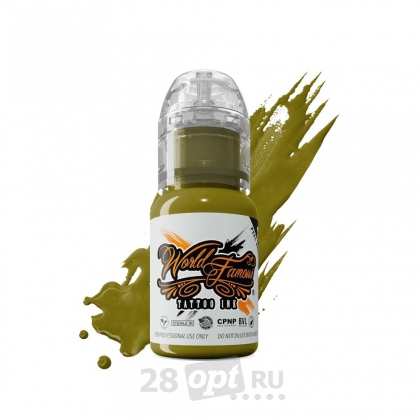 Краска для художественной татуировки World Famous Tattoo Ink, Green Beret, 15 мл