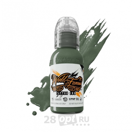 Краска для художественной татуировки World Famous Tattoo Ink, Moss Envy, 30 мл