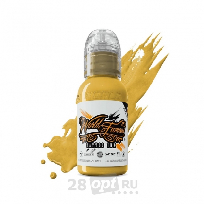 Краска для художественной татуировки World Famous Tattoo Ink, Pancho Light Yellow, 30 мл