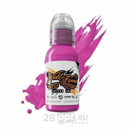 Краска для художественной татуировки World Famous Tattoo Ink, Paris Pink, 15 мл