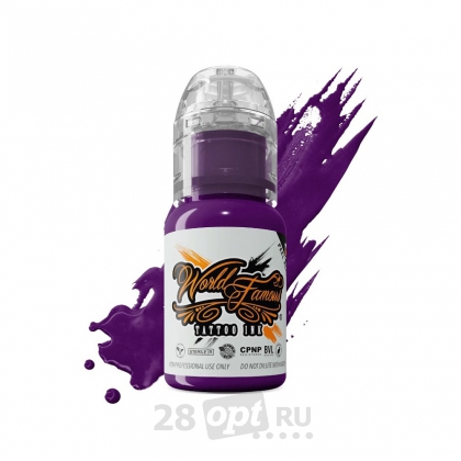 Краска для художественной татуировки World Famous Tattoo Ink, Purple Rain, Purple Kush, 15 мл