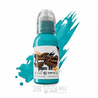 Краска для художественной татуировки World Famous Tattoo Ink, Miami Blue, 30 мл