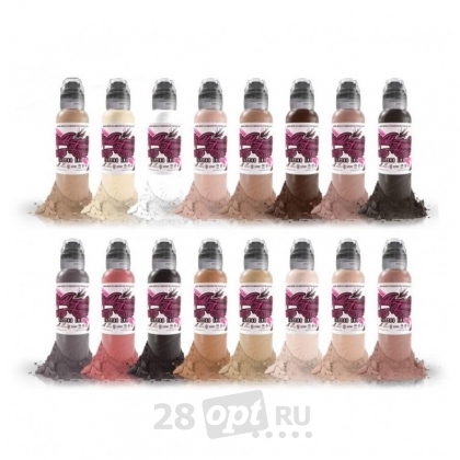 Сет красок для художественной татуировки World Famous Tattoo Ink, Pink Ribbon Series, 30 мл