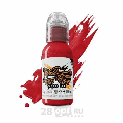 Краска для художественной татуировки World Famous Tattoo Ink, Oleg USSR Red, 30 мл