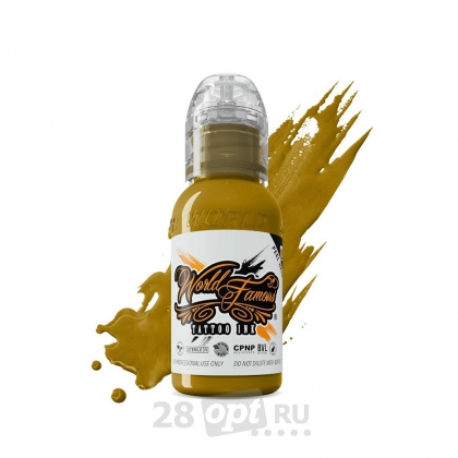 Распродажа, Краска для художественной татуировки World Famous Tattoo Ink by Pony Lawson, Antique Gold, 30 мл
