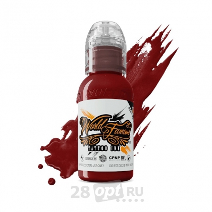 Краска для художественной татуировки World Famous Tattoo Ink by Sarah Miller, Ragnarok Red, 30 мл