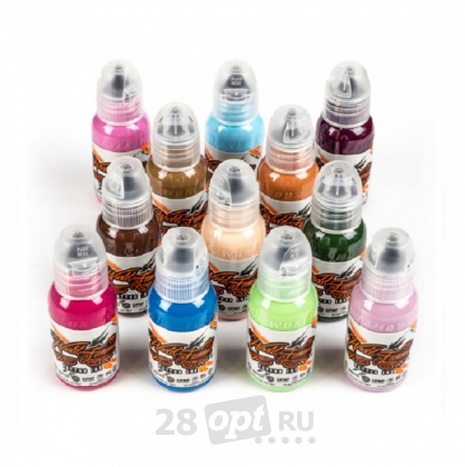 Сет красок для художественной татуировки World Famous Tattoo Ink, Sandra Daukshta Hopeless Romance Ink Set, 30 мл