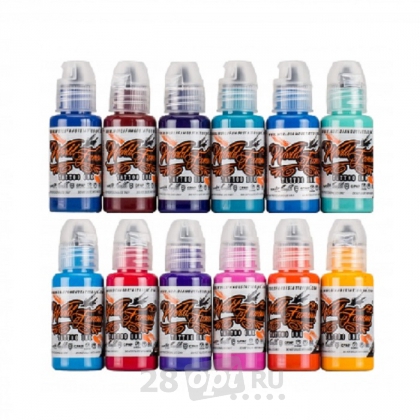 Сет красок для художественной татуировки World Famous Ink, Color Primary Set 2, 30 мл