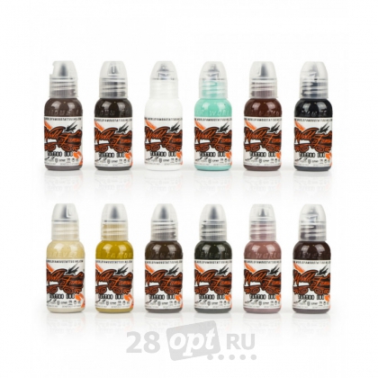Сет красок для художественной татуировки World Famous Tattoo Ink, Vintage Reserve, 30 мл