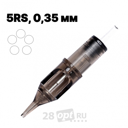 Картриджи для художественной татуировки EZ Filter FC-1205RS, Round Shader 5, 0,35 мм, коробка 10 шт.